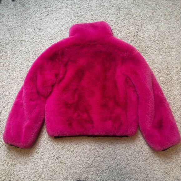 Goldbergh Victoria Faux Fur Puffer Ski Jacket Pink NWT US 6 With Defect - Picture 7 of 8